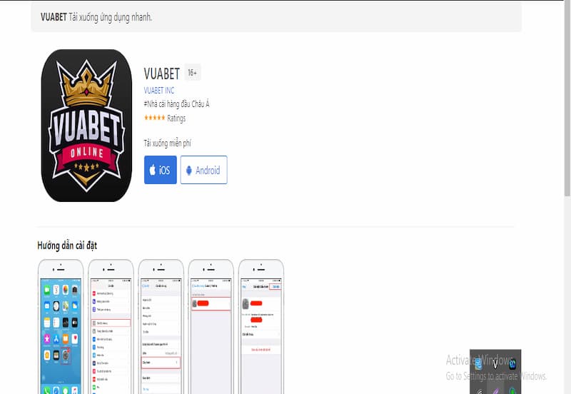 App vuabet88 đa nền tảng với hệ điều hành IOS và Android